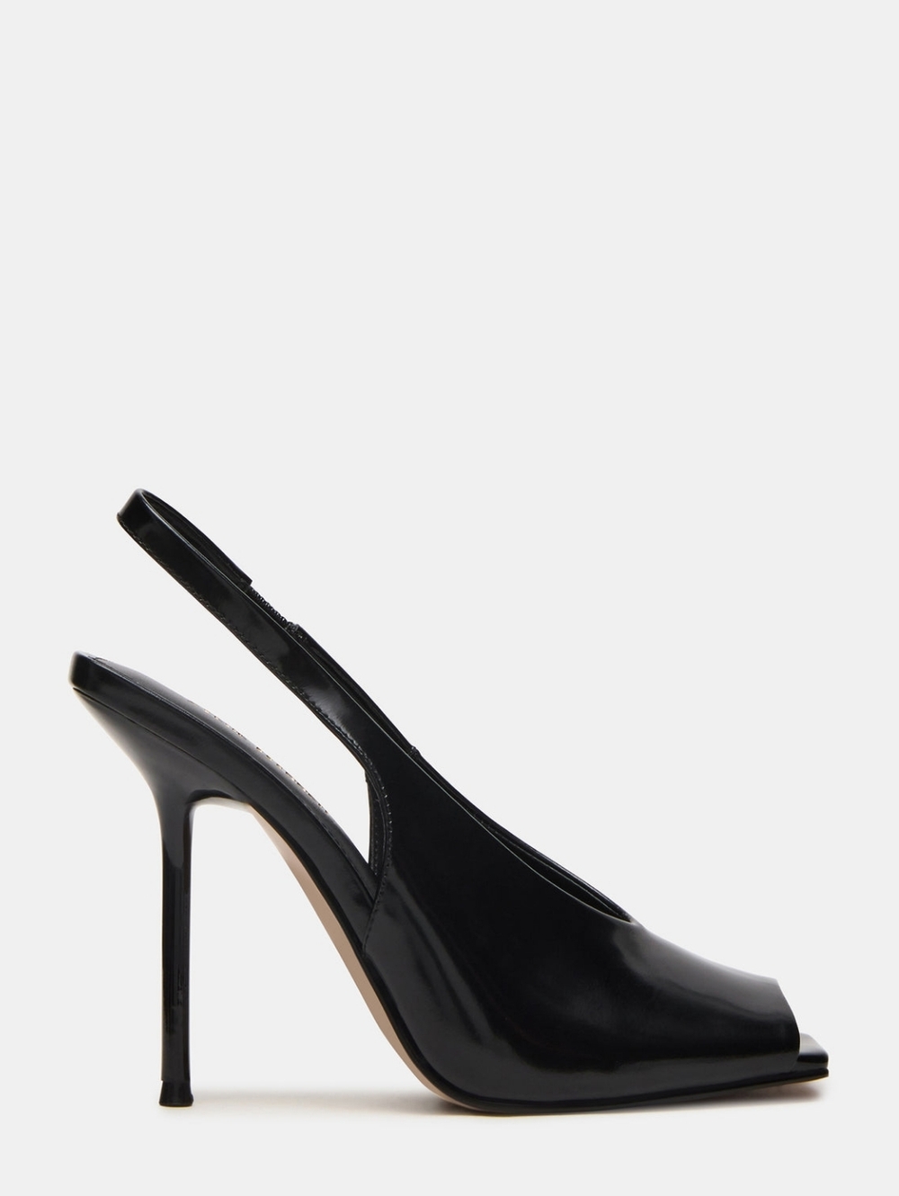 Steve Madden Black Slingback Peep-Toe Stiletto Heels - Picture 3 of 5